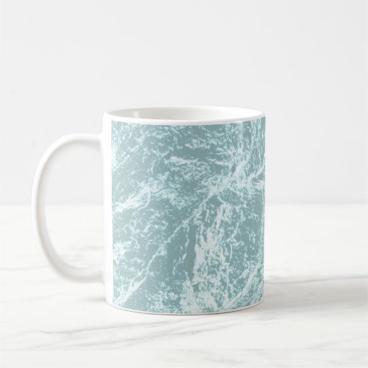 Pastell Light Türkquoise Abstrakt Kaffeetasse (Links)