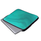 Pastell Light Türkquoise Abstrakt Laptopschutzhülle (Vorne Knopf)
