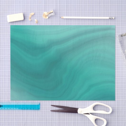 Pastell Light Türkquoise Abstrakt Seidenpapier (Handwerk)