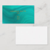 Pastell Light Türkquoise Abstrakt Visitenkarte (Vorne/Hinten)