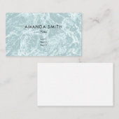 Pastell Light Türkquoise Abstrakt Visitenkarte (Vorne/Hinten)