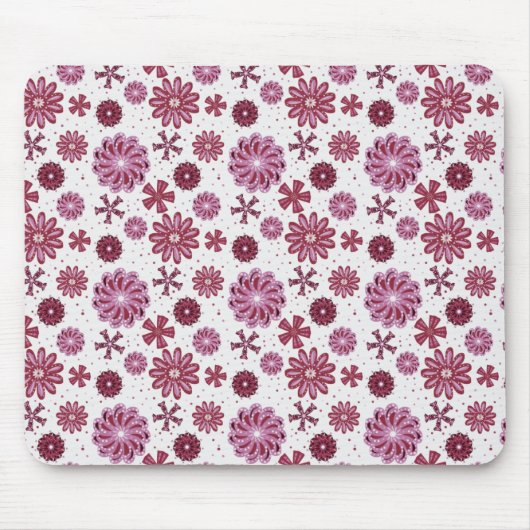Pastell Lila Abstrakte Blume Mousepad (Vorne)