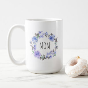 Pastell Lila Aquarell Blumen   Muttertag Kaffeetasse