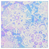Pastell Lila Blue Mandala Muster Stoff (Nahaufnahme)