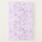 Pastell-Lila-Blumenmuster Kleiner Planer (Rückseite)
