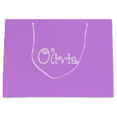 Pastell Lila Color Baby Duschbeutel Große Geschenktüte (Vorderseite)