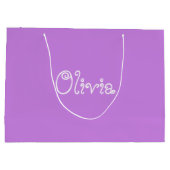 Pastell Lila Color Baby Duschbeutel Große Geschenktüte (Rückseite)