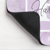 Pastell Lila Crystal Geode Monogram Name Mousepad (Ecke)