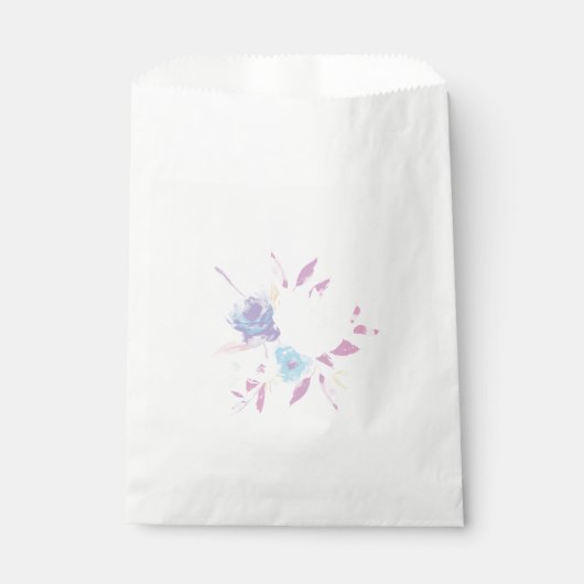 Pastell Lila Floral Aquarelltasche Geschenktütchen (Vorderseite)