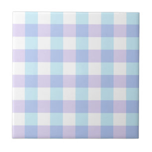 Pastell-Lila-Gingham Fliese