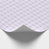 Pastell-Lila-Gingham-Karo Geschenkpapier (Ecke)