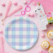 Pastell-Lila-Gingham Pappteller (Party)