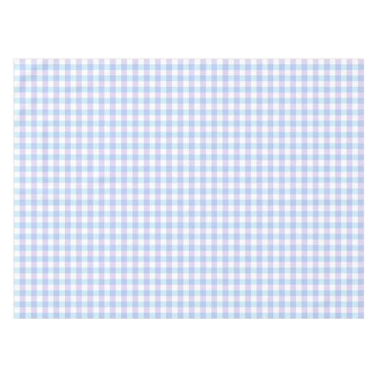 Pastell-Lila-Gingham Tischdecke (Vorderseite (Horizontal))