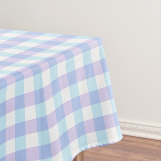 Pastell-Lila-Gingham Tischdecke (Beispiel)