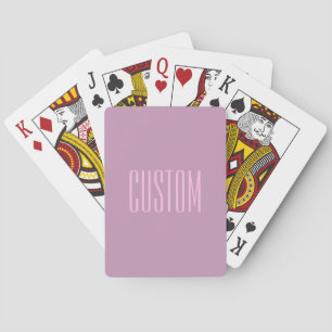 Pastell-Lila & Hellrosa Moderner editierbarer Te Spielkarten
