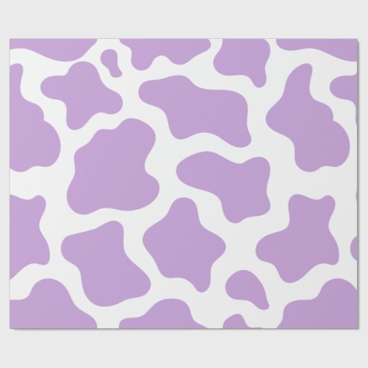Pastell lila Kuhprägung Kawaii Geschenkpapier (Flach)