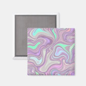 Pastell-Lila-Marmor-Wirbelmuster Magnet (Vorderseite/Rückseite)
