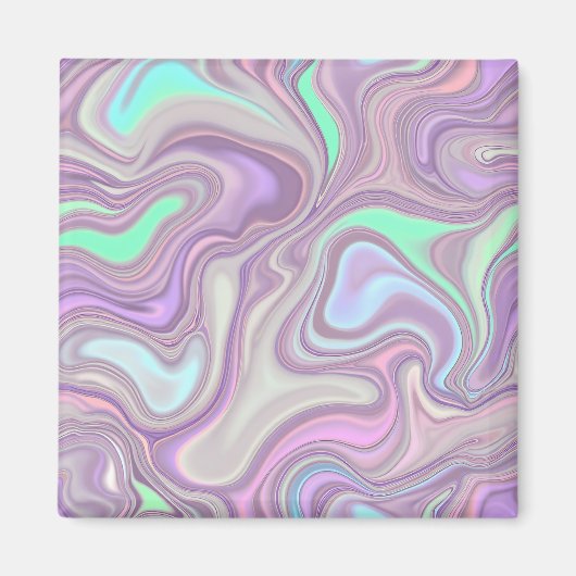 Pastell-Lila-Marmor-Wirbelmuster Magnet (Vorne)