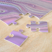 Pastell-Lila-Marmor-Wirbelmuster Puzzle (Seite)