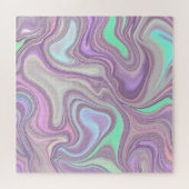 Pastell-Lila-Marmor-Wirbelmuster Puzzle (Horizontal)
