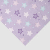Pastell Lila Multicolor Stars Seidenpapier (Detail)