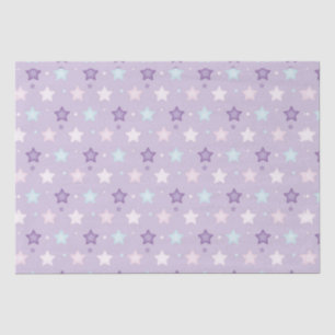 Pastell Lila Multicolor Stars Seidenpapier