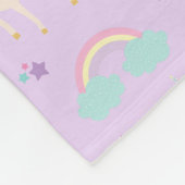 Pastell Lila| Niedliches Regenbogenmuster Fleecedecke (Ecke)
