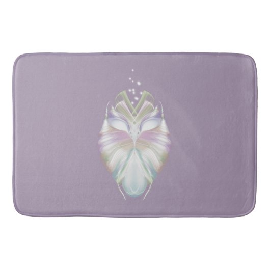 Pastell Lila Oracle Owl Badematte (Vorderseite)