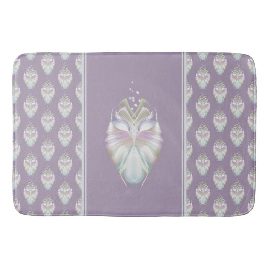 Pastell Lila Oracle Owl Badematte (Vorderseite)