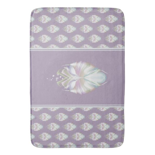 Pastell Lila Oracle Owl Badematte (Vorderseite Vertikal)