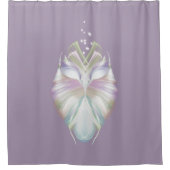 Pastell Lila Oracle Owl Duschvorhang (Vorderseite)