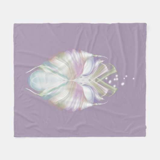 Pastell Lila Oracle Owl Fleecedecke (Vorderseite (Horizontal))