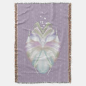 Pastell Lila Oracle Owl Monogram Decke (Vorderseite Vertikal)