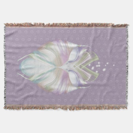 Pastell Lila Oracle Owl Monogram Decke (Vorderseite)