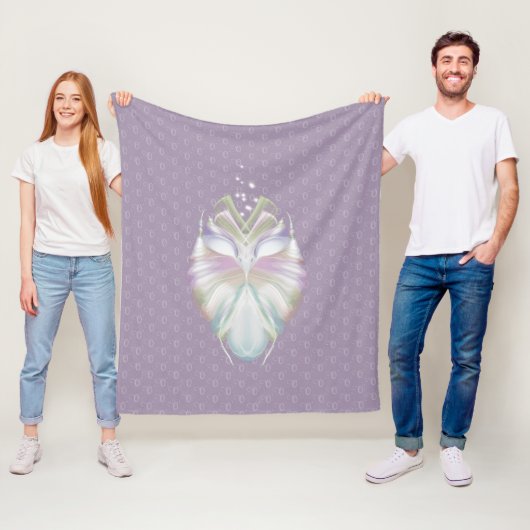 Pastell Lila Oracle Owl Monogram Fleecedecke (Beispiel)