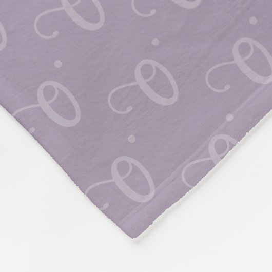 Pastell Lila Oracle Owl Monogram Fleecedecke (Ecke)