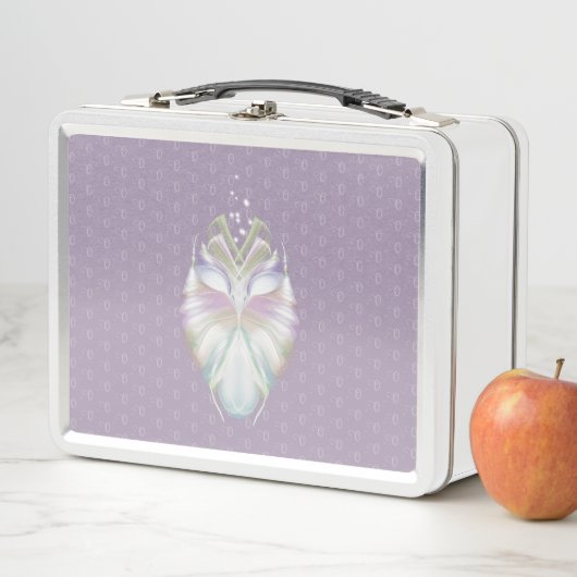 Pastell Lila Oracle Owl Monogram Metall Brotdose (Beispiel)