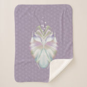 Pastell Lila Oracle Owl Monogram Sherpadecke (Vorderseite)