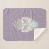 Pastell Lila Oracle Owl Monogram Sherpadecke (Vorderseite (Horizontal))