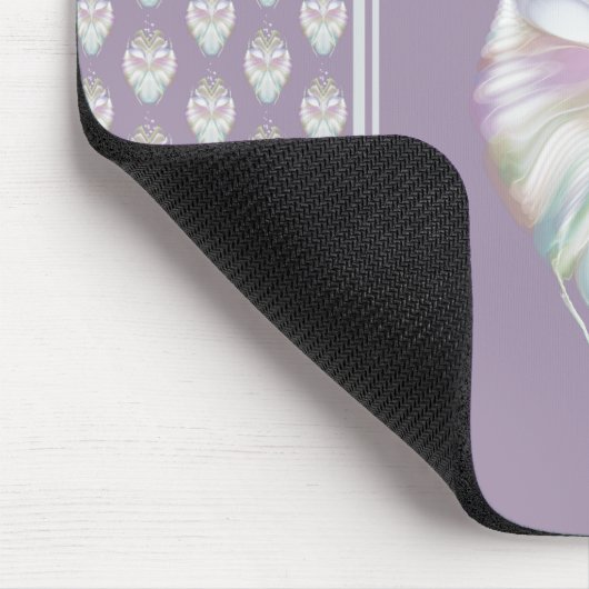 Pastell Lila Oracle Owl Mousepad (Ecke)