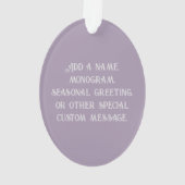 Pastell Lila Oracle Owl Ornament (Rückseite)