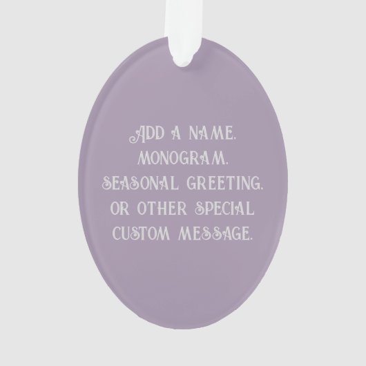 Pastell Lila Oracle Owl Ornament (Rückseite)