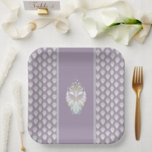 Pastell Lila Oracle Owl Pappteller