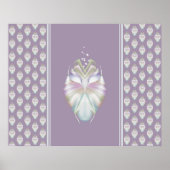 Pastell Lila Oracle Owl Poster (Vorne)
