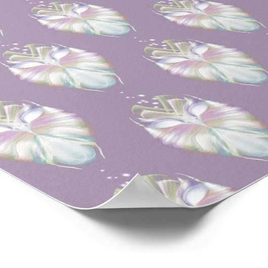 Pastell Lila Oracle Owl Poster (Ecke)