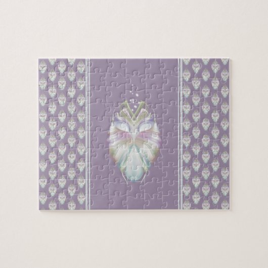 Pastell Lila Oracle Owl Puzzle (Horizontal)