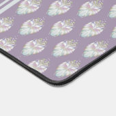 Pastell Lila Oracle Owl Schreibtischunterlage (Ecke)