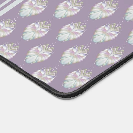 Pastell Lila Oracle Owl Schreibtischunterlage (Ecke)