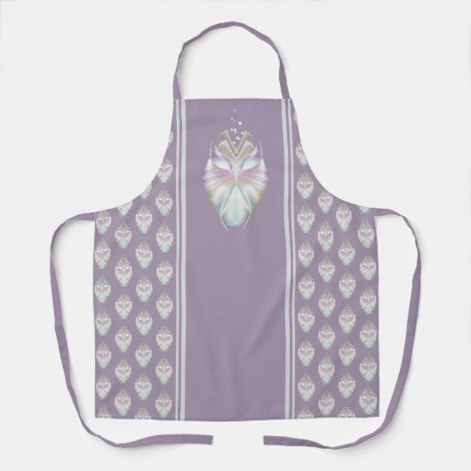 Pastell Lila Oracle Owl Schürze (Vorderseite)