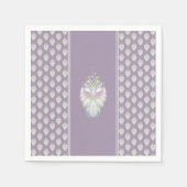 Pastell Lila Oracle Owl Serviette (Vorderseite)